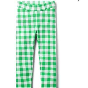 Janie and Jack 100048583 Gingham Ponte Pant Green and White NWT size 18-24 m